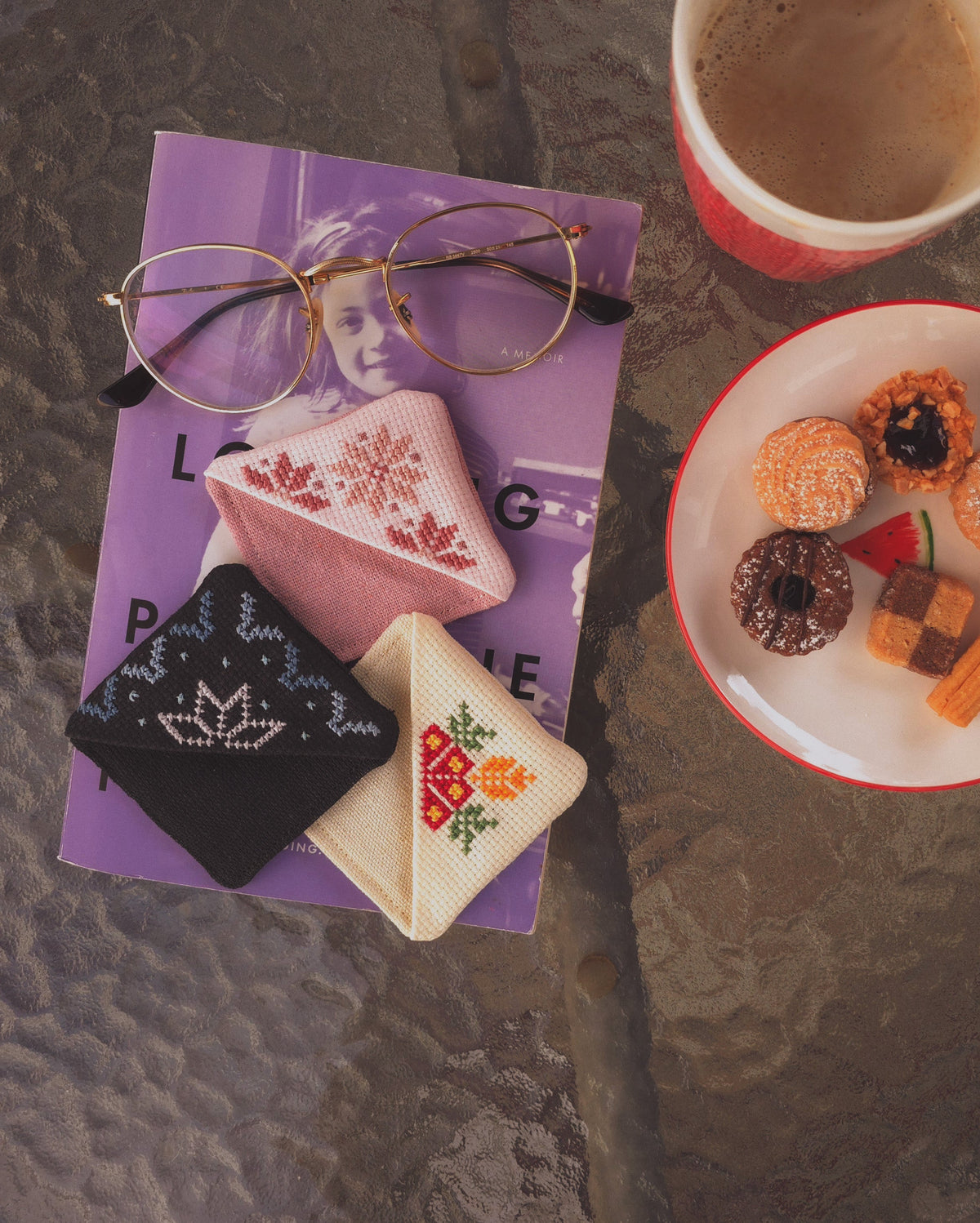 Hand-stitched Tatreez Bookmarks